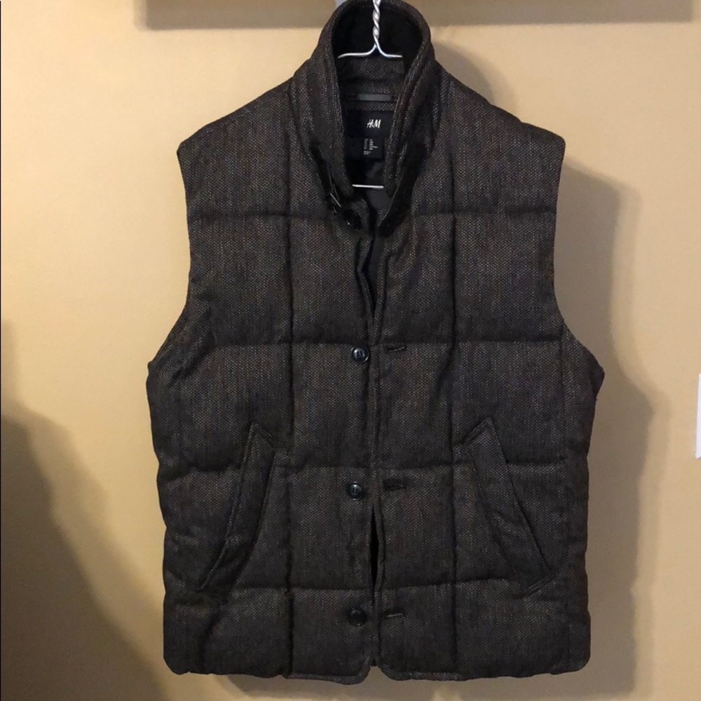 Twill Brown Puffer Vest H&M